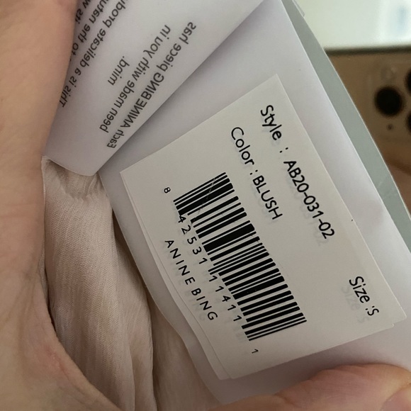 ANINE BING Chiffon Gown in Blush - Picture 7 of 8